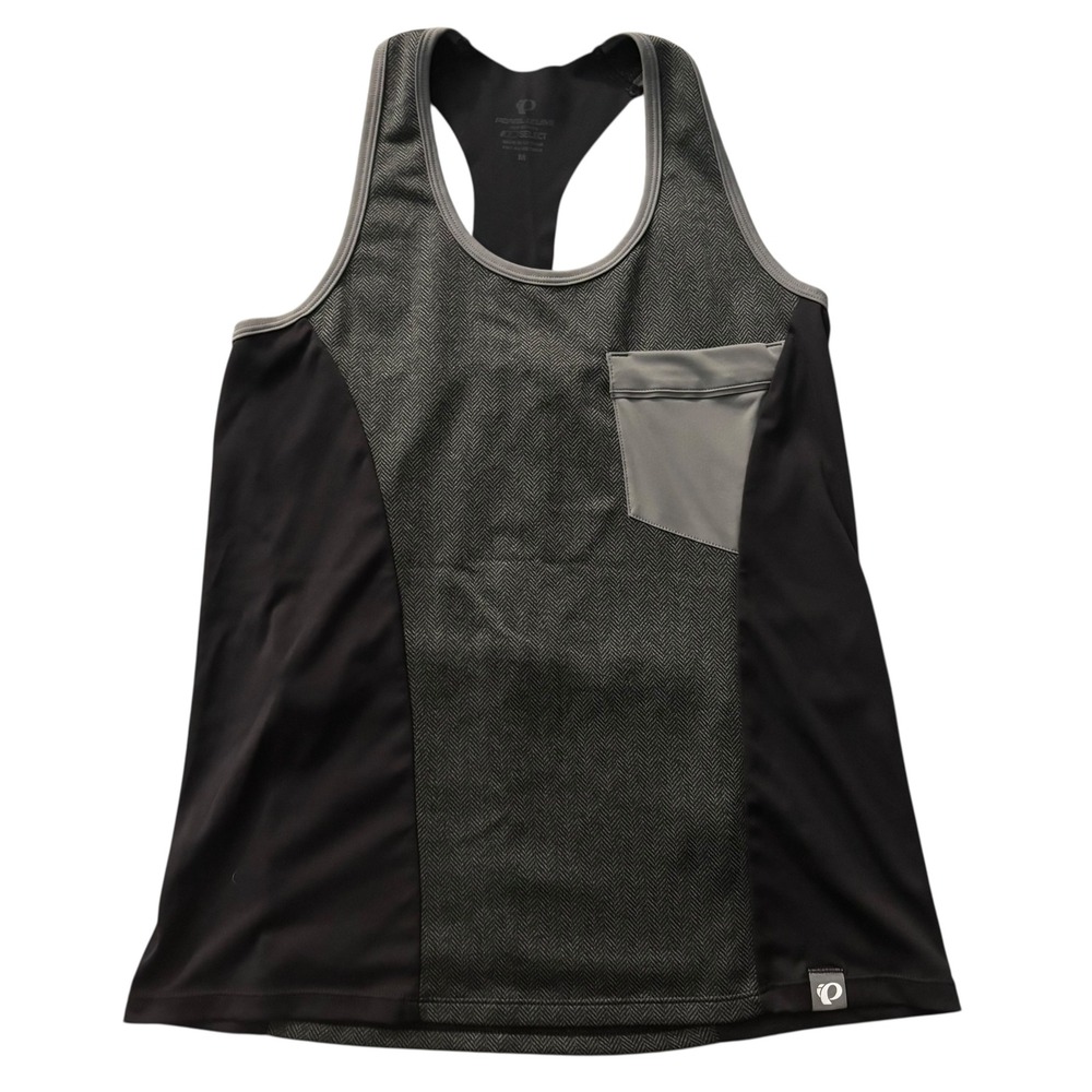 Pearl Izumi Black and Gray Racerback Tank Top